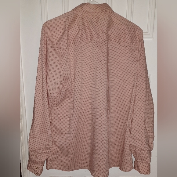 GAP Button Up Slim Fit Long Sleeve Shirt Pink Valentine's Red Dot + FREE Gift ❤️ - Picture 4 of 4